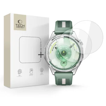 Apsauginis stiklas Tech-Protect Glass Fit+, Huawei Watch GT 6 46mm, 2 vnt., skaidrus