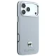 Karl Lagerfeld Grained Karl Head Metal MagSafe dėklas telefonui iPhone 18 Pro Max / 17 Pro Max, pilkas