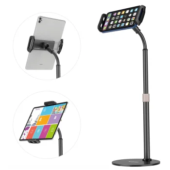 Stalinis telefono ir planšetinio kompiuterio stovas Wozinsky WTHBK4 4.7-11", juodas