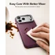 ESR Atelier Kickstand MagSafe dėklas iPhone 18 Pro / 17 Pro, bordo