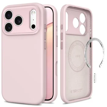Dėklas Tech-Protect Uniq MagSafe CC telefonui iPhone 18 Pro / 17 Pro, rožinis