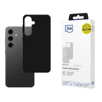 „3Mk“ silikoninis dėklas „Samsung Galaxy S24“ telefonui, juodas