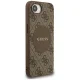 Guess 4G Circle Classic Logo MagSafe dėklas telefonui iPhone 16e, rudas