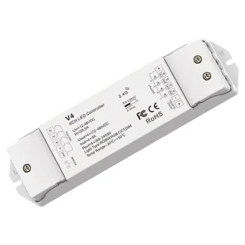 Universalus LED valdiklis V4 RGBW/CCT 12-48V su Push-Dim