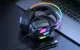 Žaidimų ausinės Onikuma X89 su mikrofonu ir RGB apšvietimu, juodos