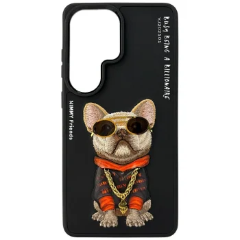 Nimmy Glasses Cool Dog dėklas Samsung Galaxy S26 Ultra, juodas