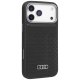 Audi dėklas iPhone 17 Pro telefonui GT Synthetic Leather MagSafe, juodas