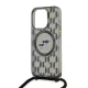 Karl Lagerfeld dėklas iPhone 15 Pro Max telefonui IML Crossbody Monogram, juodas