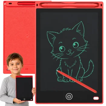 12" LCD piešimo ir rašymo planšetė su rašikliu, raudona