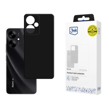 3MK Matt Case dėklas Xiaomi Redmi 13C 5G telefonui, matinis juodas