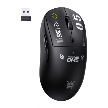 Žaidimų pelė Onikuma DM05 RGB, belaidė/laidinė, juoda