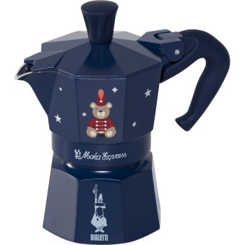 Bialetti Moka Express Joyful Memories kavinukas, 1 puodelis, mėlynas
