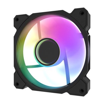 Darkflash DR08 3-in-1 120mm PWM A-RGB kompiuterio ventiliatorių rinkinys, juodas