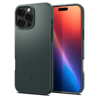 Spigen Thin Fit MagSafe dėklas telefonui iPhone 16 Pro Max, žalias