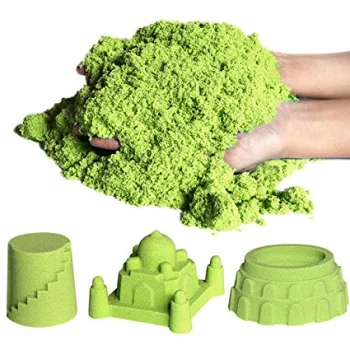 Kinetinis magiškas smėlis, 1 kg, žalias