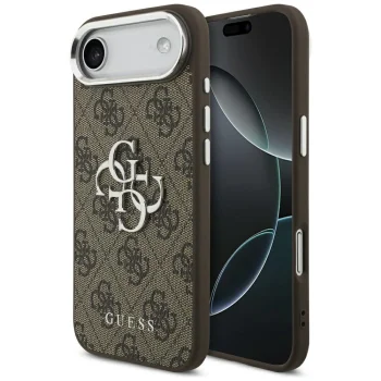 Guess 4G Big 4G Classic Logo Case for iPhone 17 Air - Brown/Silver