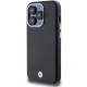 BMW dėklas iPhone 14 Pro Max telefonui Signature Wrapped Metal MagSafe, juodas