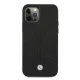 BMW dėklas iPhone 12 / 12 Pro telefonui Perforated Sides, juodas