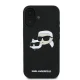 Karl Lagerfeld Silicone Double Heads Print MagSafe dėklas iPhone 16, juodas