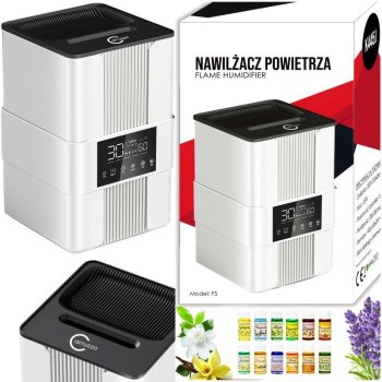 Carruzzo oro drėkintuvas ir aromaterapinis difuzorius su liepsnos efektu, 3.5L