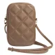 Guess Zip Quilted 4G krepšelis telefonui, rudas