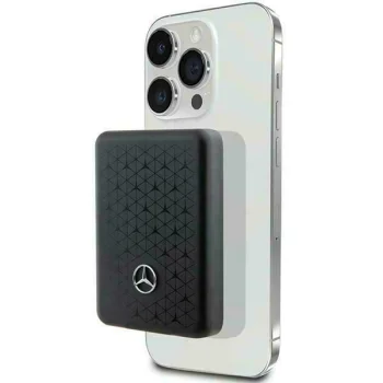 Mercedes Stars Pattern MagSafe išorinė baterija 3000mAh, juoda