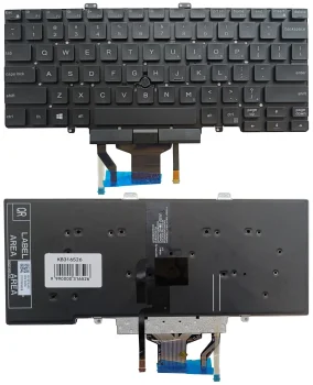 Klaviatūra Dell Latitude 5400, 5401, 5410, 5411 su apšvietimu ir TrackPoint, US, juoda
