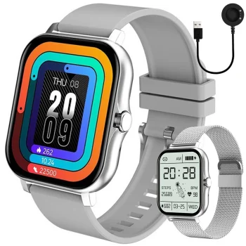 Smartwatch with Bluetooth Calling and Sports Features, Grey