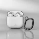 Dėklas ausinėms Puro 0.3 Nude, skirtas AirPods 4, skaidrus