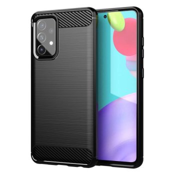 „Carbon“ TPU dėklas Samsung Galaxy A72 4G, juodas