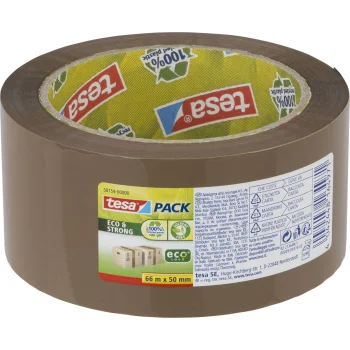 Pakavimo lipnioji juosta Tesa Eco & Strong 66 m x 50 mm, ruda, 58154