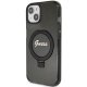 Guess dėklas iPhone 15 Plus / 14 Plus su žiedu ir MagSafe, juodas