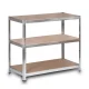 Humberg HR-815 metalinė sandėliavimo lentyna 222x110x50 cm, sidabrinė