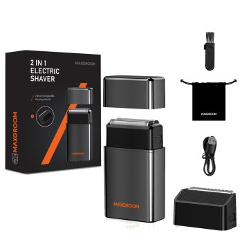 2-in-1 elektrinė barzdaskutė MAXGROOM M-5580, IPX6, juoda