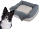 Soft Pet Bed for Dogs and Cats with Removable Cushion, 58x58 cm, Grey