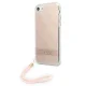 Guess iPhone SE 2022 / SE 2020 / 7 / 8 Case 4G Print Strap Pink
