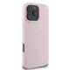 Guess iPhone 16 Pro dėklas Grained Ring MagSafe, rožinis