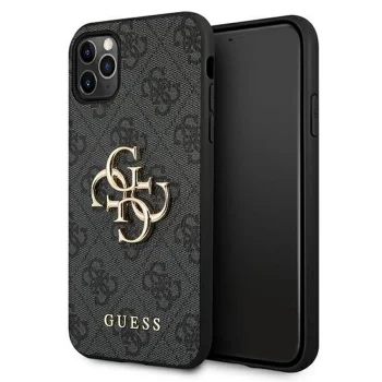 Guess 4G Big Metal Logo dėklas iPhone 13 Pro Max, pilkas