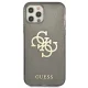 Guess dėklas iPhone 12 Pro Max telefonui Glitter 4G Big Logo, juodas