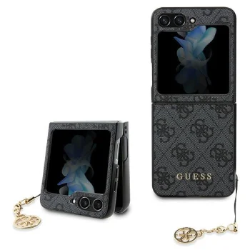 Guess 4G Charms dėklas Samsung Galaxy Z Flip 5 pilkas