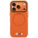BMW M FW Metal Logo MagSafe dėklas iPhone 17 Pro, oranžinis