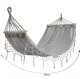 Gardlov Garden Hammock with Wooden Spreader Bars, 200x100 cm, Grey