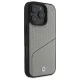 BMW Sign Leather Textured and Line MagSafe dėklas iPhone 16 Pro Max, pilkas