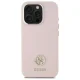 Dėklas iPhone 16 Pro Guess Silicone Logo Strass 4G, šviesiai rožinis
