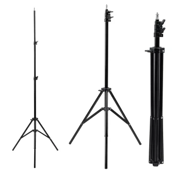 Maclean MC-163 trikojis stovas 12" žiedinei lempai, juodas