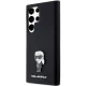 Karl Lagerfeld dėklas Samsung Galaxy S24 Ultra, Silicone Ikonik Metal Pin, juodas