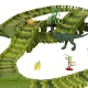 Dinozaurų lenktynių trasos rinkinys su automobiliu XXL (240 dalių)