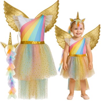 Kruzzel 3-Piece Unicorn Costume for Girls 110-116 cm