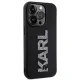 Karl Lagerfeld dėklas iPhone 15 Pro telefonui 3D Rubber Glitter Logo, juodas