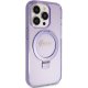 Dėklas Guess Ring Stand Script Glitter MagSafe, skirtas iPhone 15 Pro Max, violetinis
